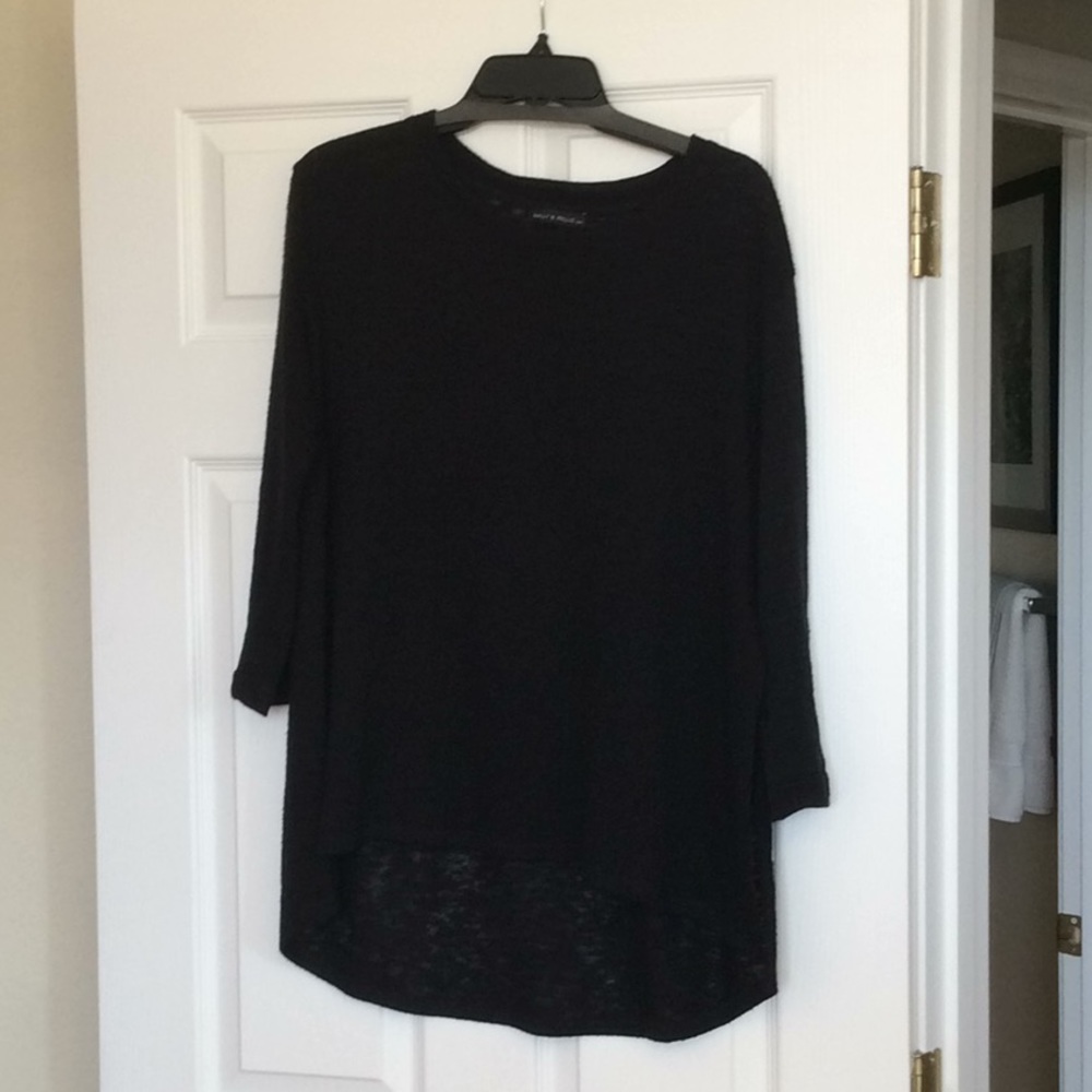 Black loose knit sweater